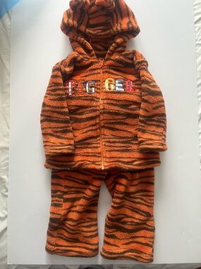 Disney Tigger warm Fuzzy Hoodie withEars& Pants Matching Set / Halloween costume